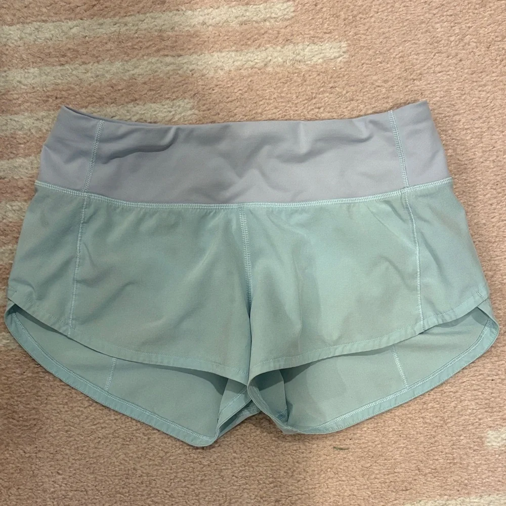 Lululemon Athletica Light Blue Athletic Shorts - Picture 1 of 4